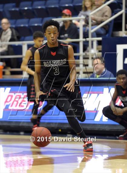 Thumbnail 1 in Salesian College Preparatory vs. St. Mary's (MaxPreps MLK Classic) photogallery.