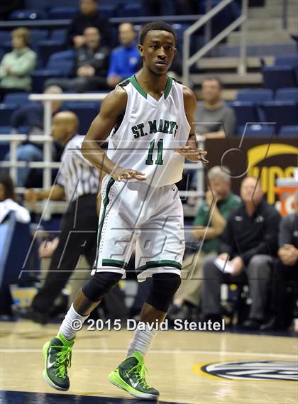 Thumbnail 2 in Salesian College Preparatory vs. St. Mary's (MaxPreps MLK Classic) photogallery.