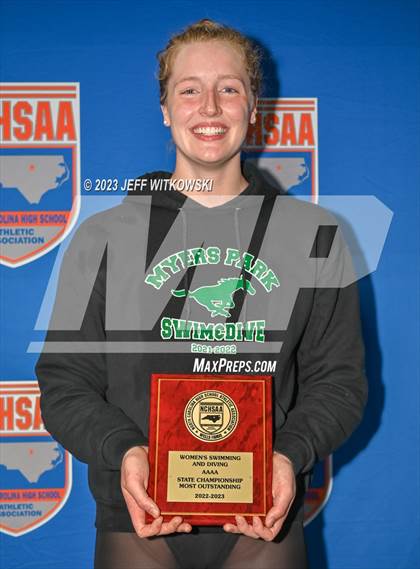 Thumbnail 3 in NCHSAA 4A State Swimming Championship Awards photogallery.