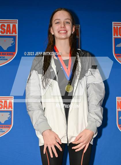 Thumbnail 2 in NCHSAA 4A State Swimming Championship Awards photogallery.