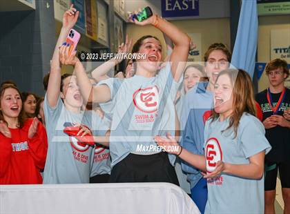 Thumbnail 2 in NCHSAA 4A State Swimming Championship Awards photogallery.