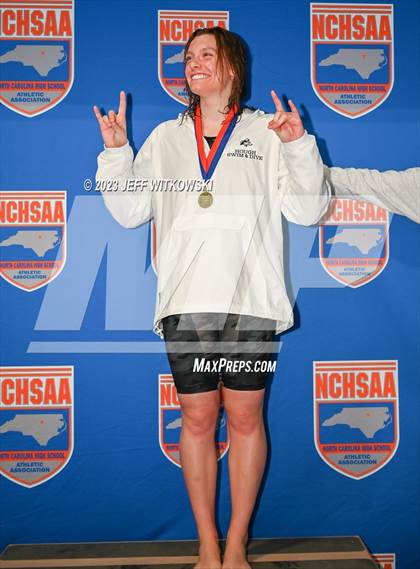 Thumbnail 2 in NCHSAA 4A State Swimming Championship Awards photogallery.