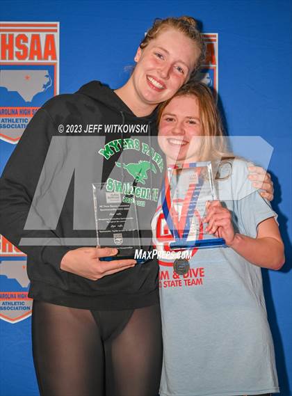 Thumbnail 2 in NCHSAA 4A State Swimming Championship Awards photogallery.