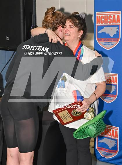 Thumbnail 3 in NCHSAA 4A State Swimming Championship Awards photogallery.