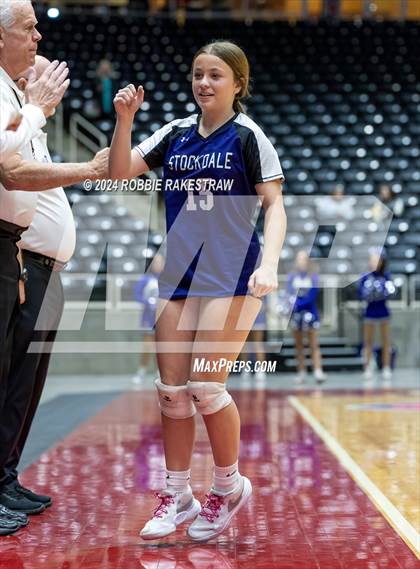 Thumbnail 3 in Boyd vs. Stockdale (UIL 3A Volleyball Division II Final) photogallery.