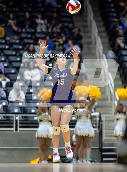 Thumbnail 3 in Boyd vs. Stockdale (UIL 3A Volleyball Division II Final) photogallery.