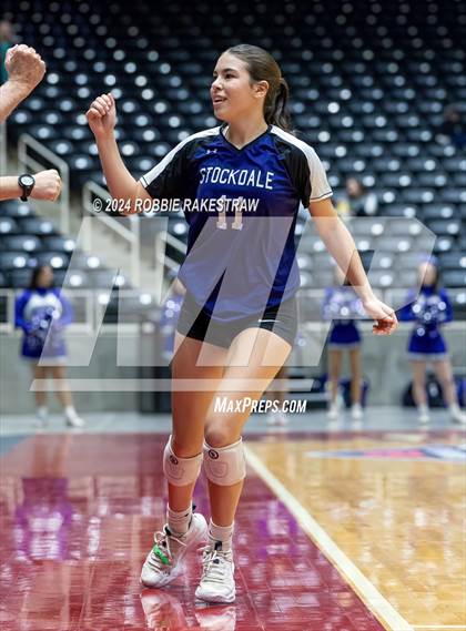 Thumbnail 3 in Boyd vs. Stockdale (UIL 3A Volleyball Division II Final) photogallery.