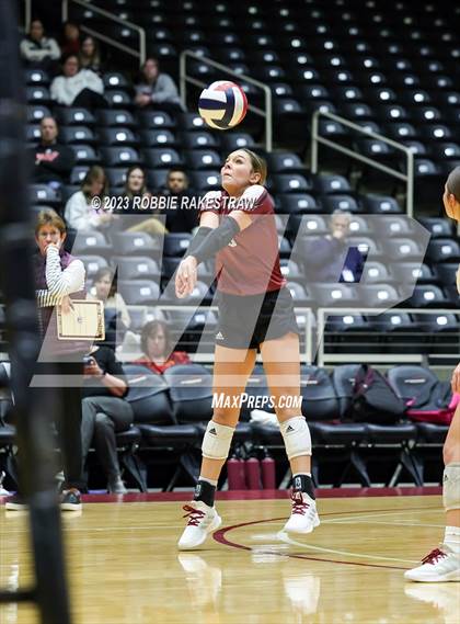 Thumbnail 3 in Crawford vs. Iola (UIL 2A Volleyball Final) photogallery.