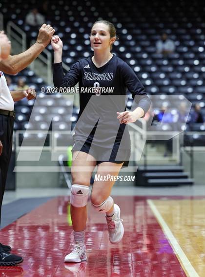 Thumbnail 2 in Crawford vs. Iola (UIL 2A Volleyball Final) photogallery.