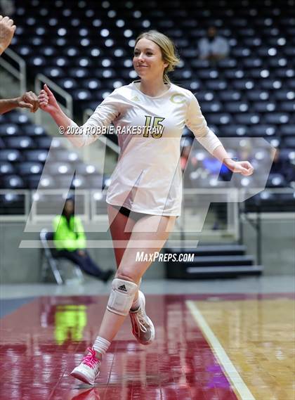 Thumbnail 1 in Crawford vs. Iola (UIL 2A Volleyball Final) photogallery.