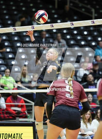 Thumbnail 3 in Crawford vs. Iola (UIL 2A Volleyball Final) photogallery.