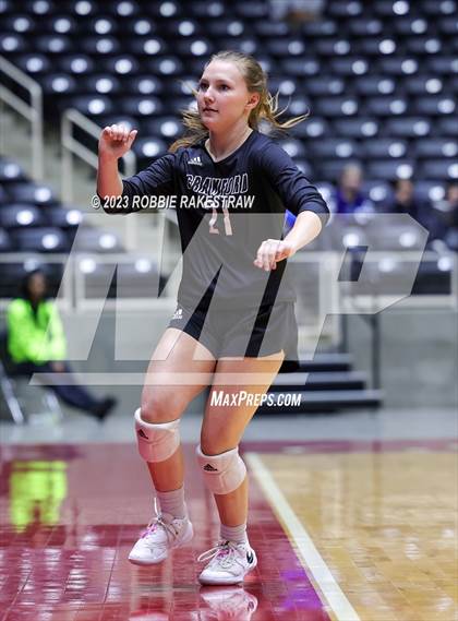 Thumbnail 3 in Crawford vs. Iola (UIL 2A Volleyball Final) photogallery.
