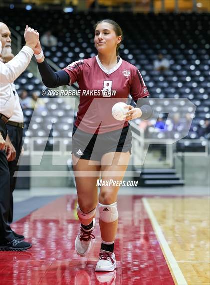 Thumbnail 2 in Crawford vs. Iola (UIL 2A Volleyball Final) photogallery.