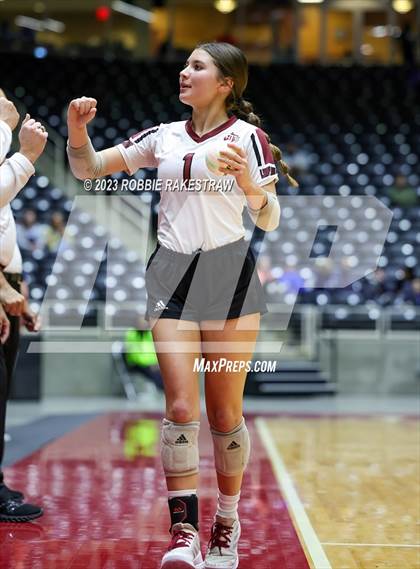 Thumbnail 1 in Crawford vs. Iola (UIL 2A Volleyball Final) photogallery.