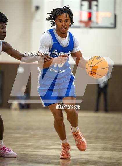 Thumbnail 1 in Wayne Preparatory Academy vs. Fayetteville Christian (Veterans Showcase 2025) photogallery.