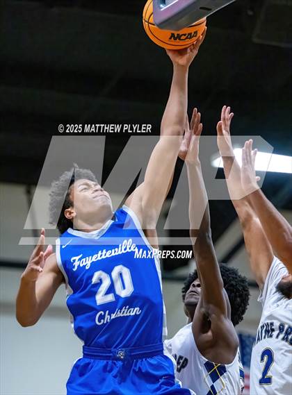 Thumbnail 2 in Wayne Preparatory Academy vs. Fayetteville Christian (Veterans Showcase 2025) photogallery.