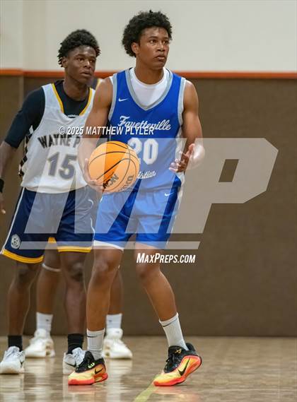 Thumbnail 2 in Wayne Preparatory Academy vs. Fayetteville Christian (Veterans Showcase 2025) photogallery.