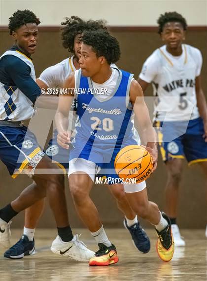 Thumbnail 1 in Wayne Preparatory Academy vs. Fayetteville Christian (Veterans Showcase 2025) photogallery.