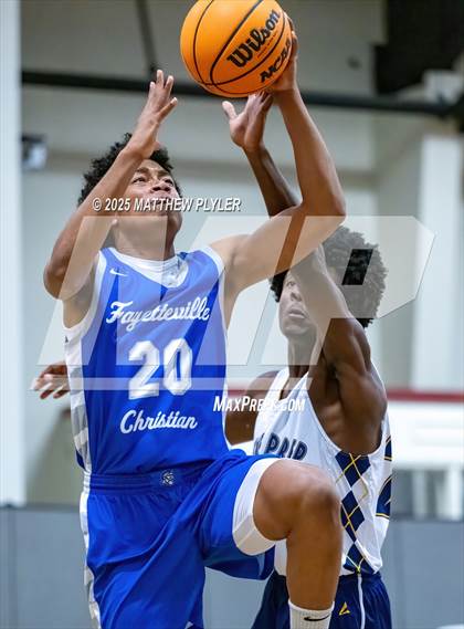 Thumbnail 1 in Wayne Preparatory Academy vs. Fayetteville Christian (Veterans Showcase 2025) photogallery.