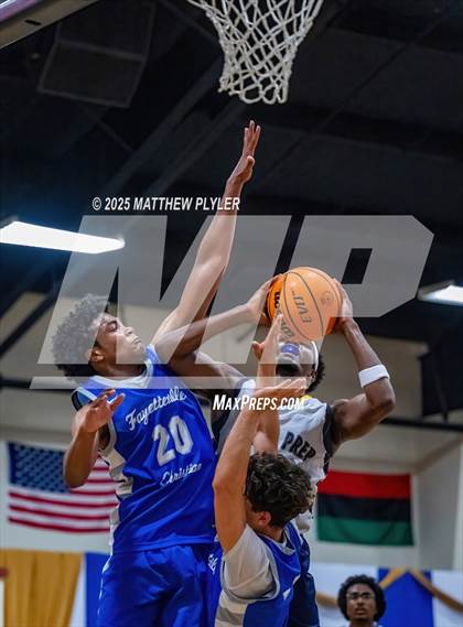 Thumbnail 1 in Wayne Preparatory Academy vs. Fayetteville Christian (Veterans Showcase 2025) photogallery.