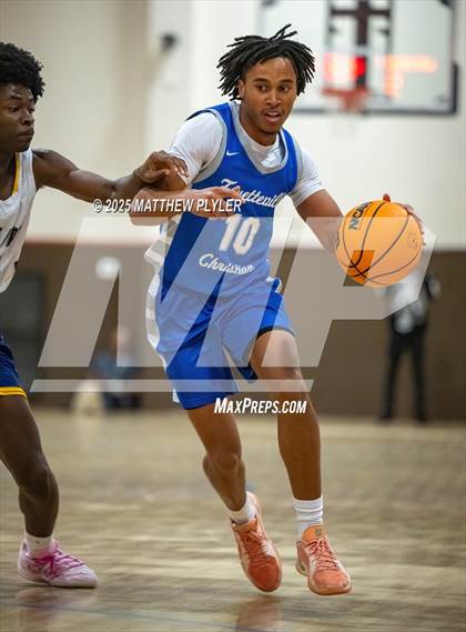 Thumbnail 2 in Wayne Preparatory Academy vs. Fayetteville Christian (Veterans Showcase 2025) photogallery.