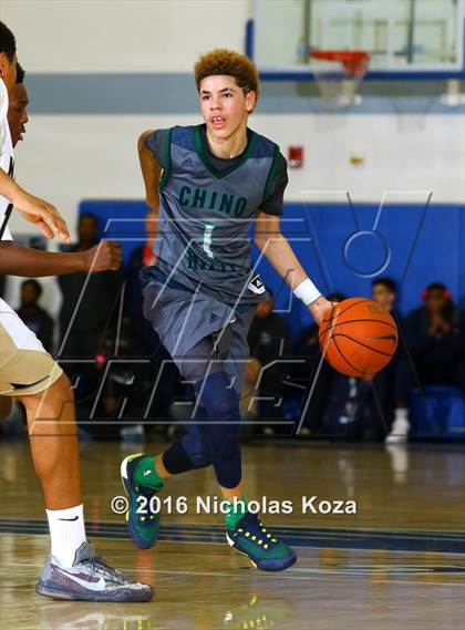 Thumbnail 1 in Chino Hills vs. Bishop Montgomery (Fairfax State Preview) photogallery.