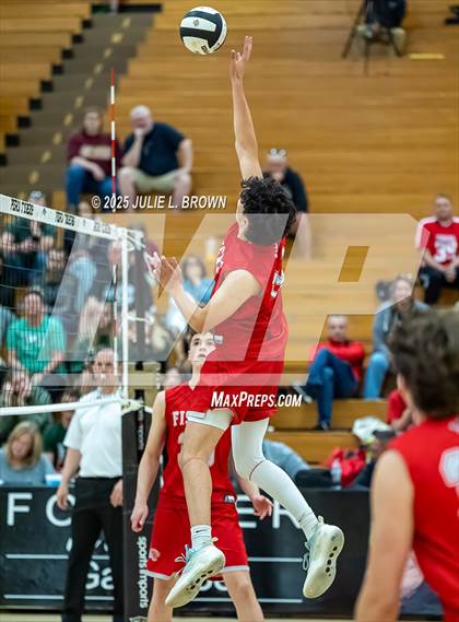 Thumbnail 3 in Zionsville vs. Fishers (IHSAA Peru Regional) photogallery.