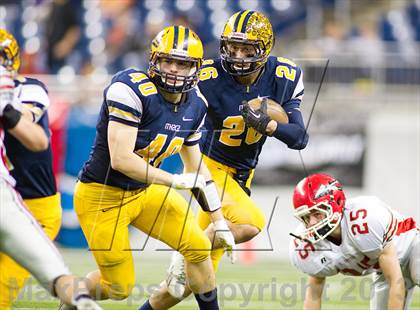 Thumbnail 1 in Ithaca vs Clinton (MHSAA Division 6 Final) photogallery.