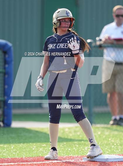 Thumbnail 3 in Bastrop vs. Lake Creek (UIL Softball 5A Region III Area) photogallery.