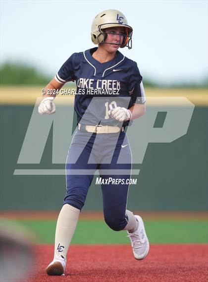 Thumbnail 3 in Bastrop vs. Lake Creek (UIL Softball 5A Region III Area) photogallery.