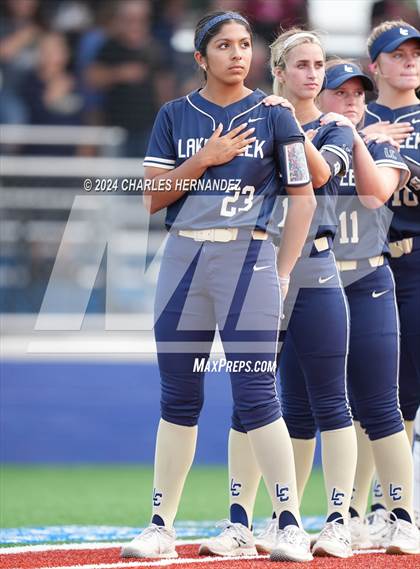 Thumbnail 1 in Bastrop vs. Lake Creek (UIL Softball 5A Region III Area) photogallery.