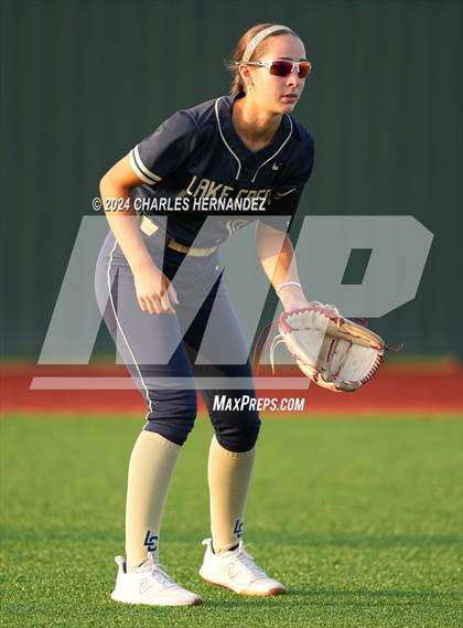 Thumbnail 1 in Bastrop vs. Lake Creek (UIL Softball 5A Region III Area) photogallery.