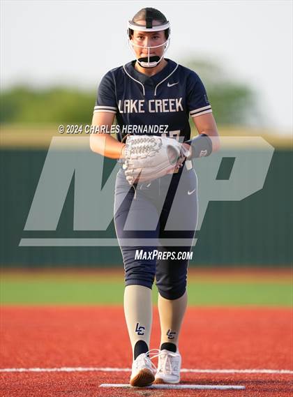 Thumbnail 2 in Bastrop vs. Lake Creek (UIL Softball 5A Region III Area) photogallery.