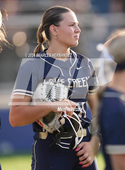 Thumbnail 2 in Bastrop vs. Lake Creek (UIL Softball 5A Region III Area) photogallery.