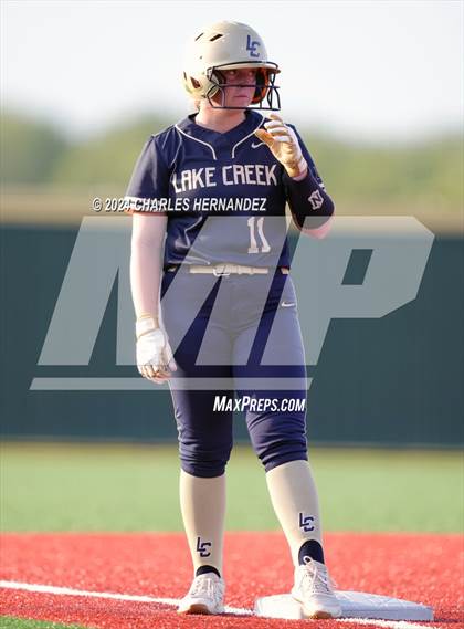 Thumbnail 3 in Bastrop vs. Lake Creek (UIL Softball 5A Region III Area) photogallery.