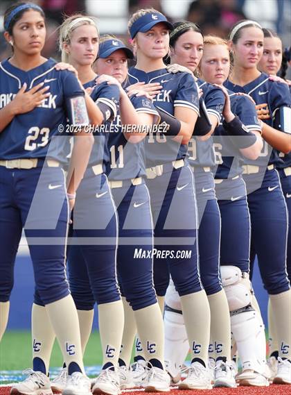 Thumbnail 3 in Bastrop vs. Lake Creek (UIL Softball 5A Region III Area) photogallery.