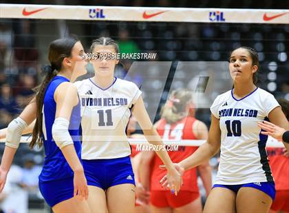 Thumbnail 3 in Byron Nelson vs. Dawson (UIL 6A D1 Volleyball Final) photogallery.