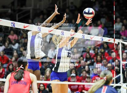 Thumbnail 3 in Byron Nelson vs. Dawson (UIL 6A D1 Volleyball Final) photogallery.