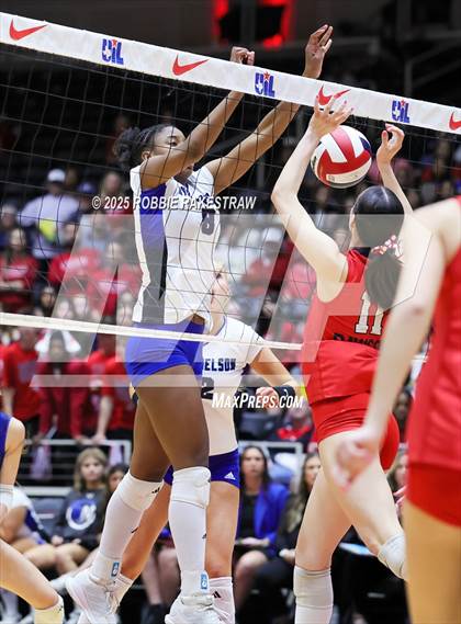 Thumbnail 3 in Byron Nelson vs. Dawson (UIL 6A D1 Volleyball Final) photogallery.