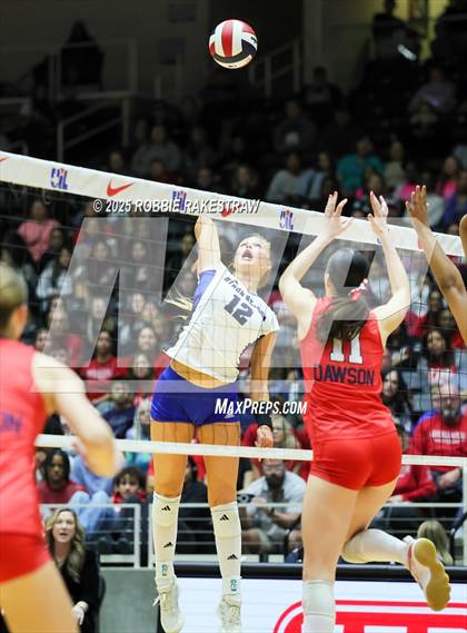 Thumbnail 3 in Byron Nelson vs. Dawson (UIL 6A D1 Volleyball Final) photogallery.