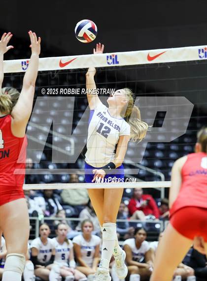Thumbnail 3 in Byron Nelson vs. Dawson (UIL 6A D1 Volleyball Final) photogallery.