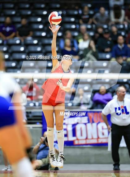 Thumbnail 3 in Byron Nelson vs. Dawson (UIL 6A D1 Volleyball Final) photogallery.