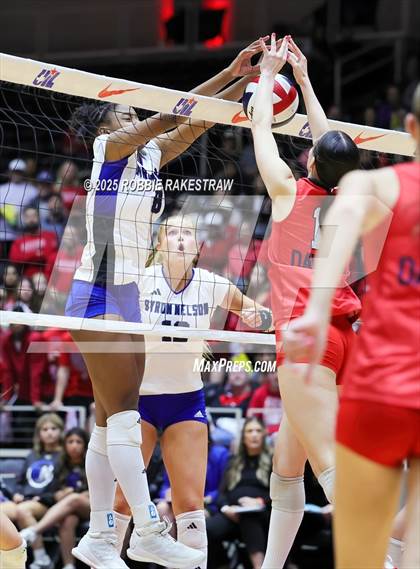 Thumbnail 2 in Byron Nelson vs. Dawson (UIL 6A D1 Volleyball Final) photogallery.
