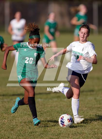 Thumbnail 3 in Cathedral vs Lawrence North (IHSAA Class 3A Sectional Semi Final)  photogallery.