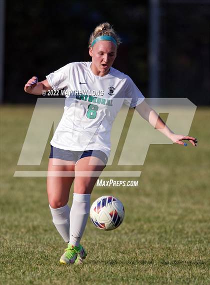 Thumbnail 3 in Cathedral vs Lawrence North (IHSAA Class 3A Sectional Semi Final)  photogallery.