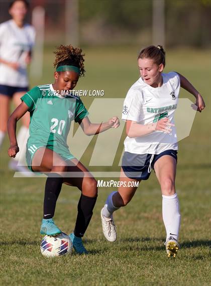Thumbnail 1 in Cathedral vs Lawrence North (IHSAA Class 3A Sectional Semi Final)  photogallery.