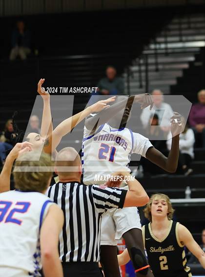 Thumbnail 3 in Shelbyville vs Whiteland (IHSAA 4A Sectional 14 Round 1) photogallery.