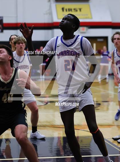 Thumbnail 3 in Shelbyville vs Whiteland (IHSAA 4A Sectional 14 Round 1) photogallery.