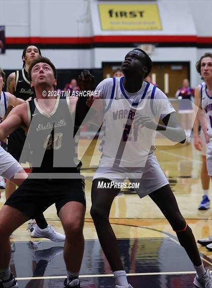 Thumbnail 2 in Shelbyville vs Whiteland (IHSAA 4A Sectional 14 Round 1) photogallery.