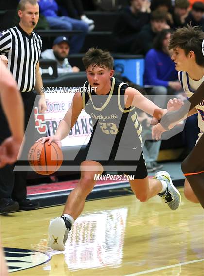 Thumbnail 3 in Shelbyville vs Whiteland (IHSAA 4A Sectional 14 Round 1) photogallery.